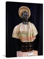 Bust of a Sudanese Man, 1857 (Onyx & Bronze)-Charles-Henri-Joseph Cordier-Stretched Canvas