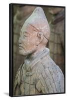 Bust of a Terracotta Warrior, Mausoleum of the First Qin Emperor, Xian, Shaanxi Province, China-G & M Therin-Weise-Framed Photographic Print