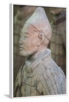 Bust of a Terracotta Warrior, Mausoleum of the First Qin Emperor, Xian, Shaanxi Province, China-G & M Therin-Weise-Framed Photographic Print