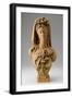 Bust of a Woman, C.1870-75 (Terracotta)-Albert-ernest Carrier-belleuse-Framed Giclee Print