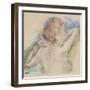 Bust of a Woman, C. 1896-1899 (Pastel Counterproof Heightened with Pastel on Paper)-Edgar Degas-Framed Giclee Print