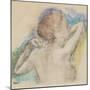 Bust of a Woman, C. 1896-1899 (Pastel Counterproof Heightened with Pastel on Paper)-Edgar Degas-Mounted Giclee Print