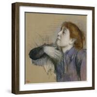 Bust of a Woman, circa 1880-85-Edgar Degas-Framed Giclee Print