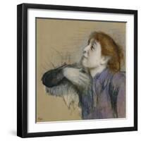 Bust of a Woman, circa 1880-85-Edgar Degas-Framed Giclee Print