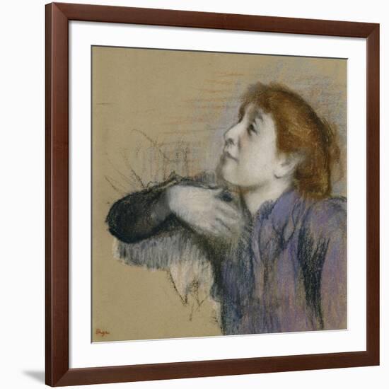 Bust of a Woman, circa 1880-85-Edgar Degas-Framed Giclee Print