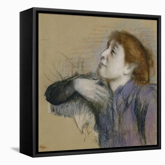 Bust of a Woman, circa 1880-85-Edgar Degas-Framed Stretched Canvas