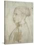 Bust of a Young Man in Profile, 1430-40-Giovanni Badile-Stretched Canvas