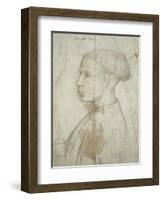 Bust of a Young Man in Profile, 1430-40-Giovanni Badile-Framed Giclee Print