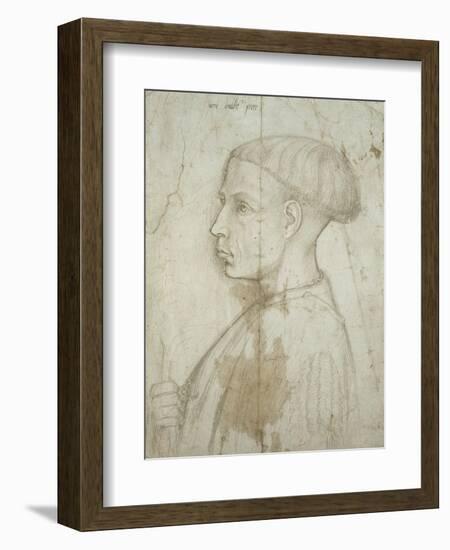 Bust of a Young Man in Profile, 1430-40-Giovanni Badile-Framed Giclee Print