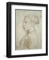 Bust of a Young Man in Profile, 1430-40-Giovanni Badile-Framed Giclee Print