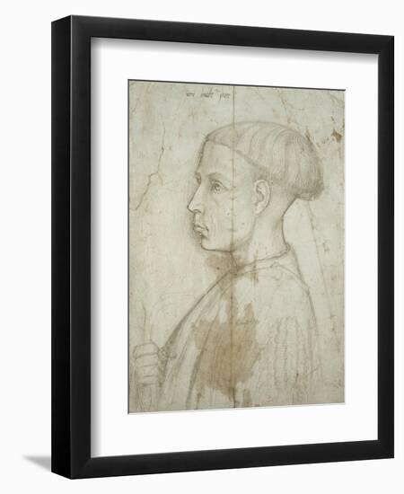 Bust of a Young Man in Profile, 1430-40-Giovanni Badile-Framed Giclee Print