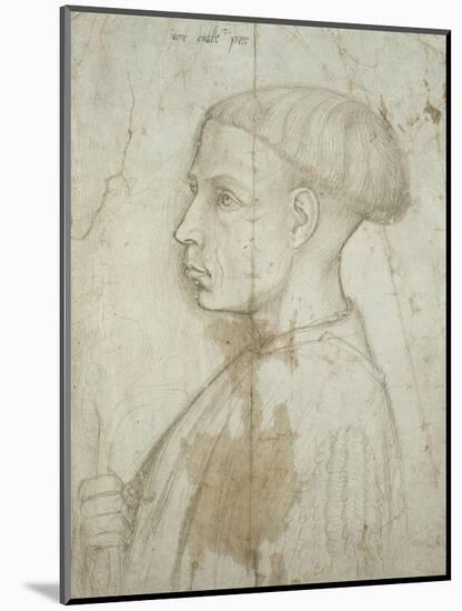 Bust of a Young Man in Profile, 1430-40-Giovanni Badile-Mounted Giclee Print