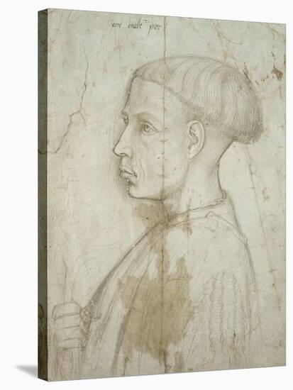 Bust of a Young Man in Profile, 1430-40-Giovanni Badile-Stretched Canvas