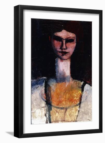 Bust of a Young Woman; Buste De Jeune Femme, C.1910-11-Amedeo Modigliani-Framed Giclee Print