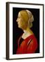 Bust of a Young Woman, C.1485-90 (Tempera on Panel)-Raffaellino Del Garbo-Framed Giclee Print