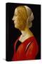 Bust of a Young Woman, C.1485-90 (Tempera on Panel)-Raffaellino Del Garbo-Stretched Canvas