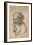 Bust of a Young Woman Turned to the Left, 1637-Pietro da Cortona-Framed Giclee Print