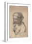 Bust of a Young Woman Turned to the Left, 1637-Pietro da Cortona-Framed Giclee Print