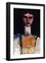 Bust of a Young Woman-Amedeo Modigliani-Framed Giclee Print