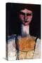 Bust of a Young Woman-Amedeo Modigliani-Stretched Canvas