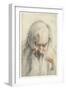 Bust of an Old Man, 1610 (Chalk on Paper)-Hendrik Goltzius-Framed Giclee Print