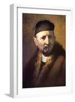 Bust of an Old Man with a Cap-Rembrandt van Rijn-Framed Art Print