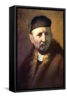 Bust of an Old Man with a Cap-Rembrandt van Rijn-Framed Stretched Canvas