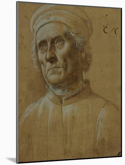 Bust of an Old Man with Round Cap-Lorenzo di Credi-Mounted Giclee Print