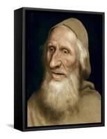 Bust of an old man-Quentin Massys or Metsys-Framed Stretched Canvas