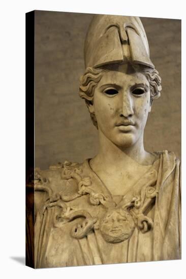 Bust of Athena. Roman Sculpture after Original of About 420 BC. Glyptothek. Munich. Germany-null-Stretched Canvas