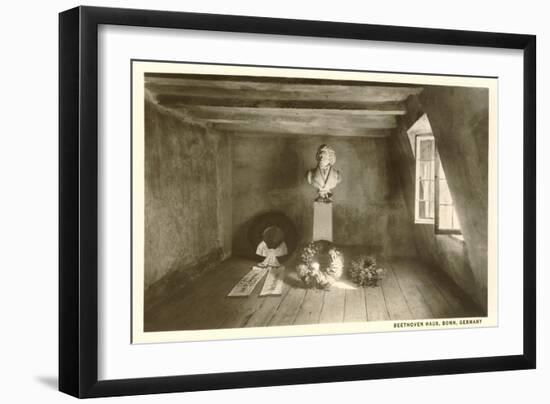 Bust of Beethoven in Attic in Bonn, Germany-null-Framed Art Print