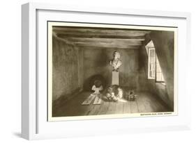 Bust of Beethoven in Attic in Bonn, Germany-null-Framed Art Print