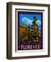 Bust of Benvenuto Cellini on the Ponte Vecchio, Florence. Italy 2-Anna Siena-Framed Giclee Print