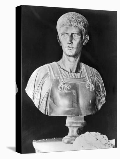 Bust of Caligula in Military Attire-null-Stretched Canvas