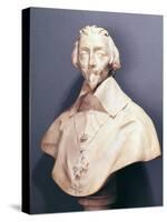 Bust of Cardinal Richelieu circa 1642-Giovanni Lorenzo Bernini-Stretched Canvas