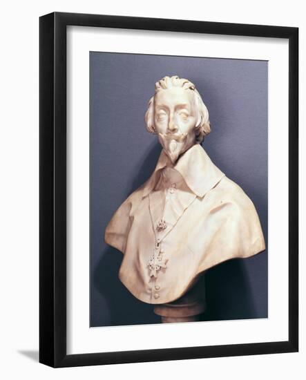 Bust of Cardinal Richelieu circa 1642-Giovanni Lorenzo Bernini-Framed Giclee Print