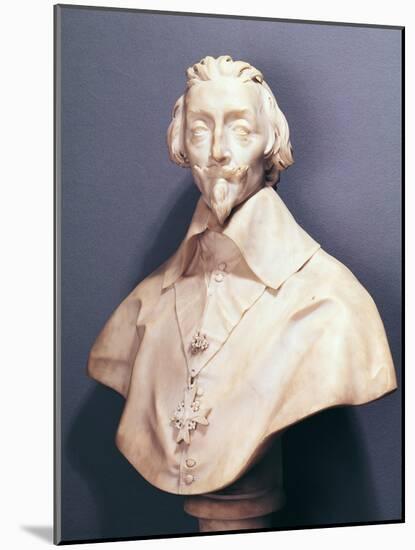 Bust of Cardinal Richelieu circa 1642-Giovanni Lorenzo Bernini-Mounted Giclee Print