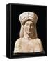 Bust of Chthonic Deity with Polos Crown, Terracotta Statue-null-Framed Stretched Canvas