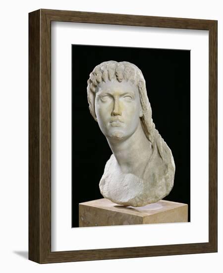 Bust of Cleopatra II (172-116 BC) or Her Daughter of Cleopatra III (141-101 BC)-null-Framed Giclee Print