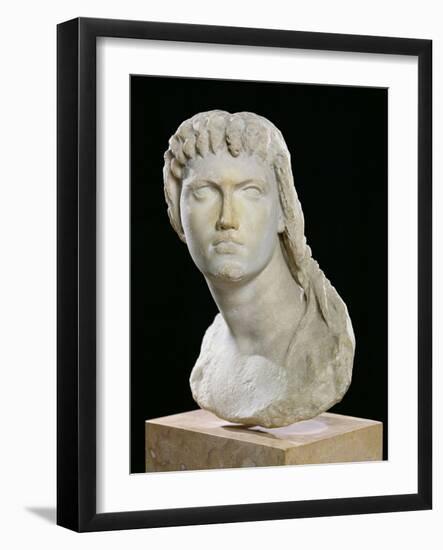 Bust of Cleopatra II (172-116 BC) or Her Daughter of Cleopatra III (141-101 BC)-null-Framed Giclee Print