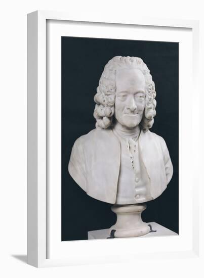 Bust of Francois Marie Arouet De Voltaire (1694-1778) 1778-Jean-Antoine Houdon-Framed Giclee Print