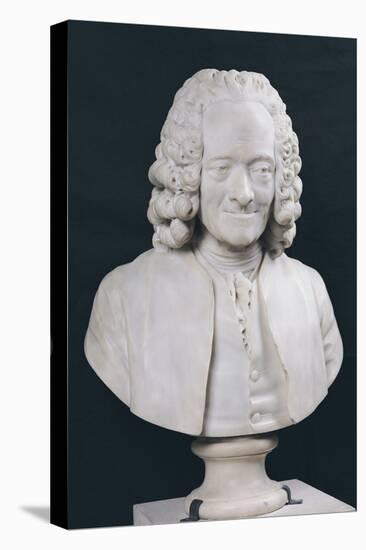 Bust of Francois Marie Arouet De Voltaire (1694-1778) 1778-Jean-Antoine Houdon-Stretched Canvas