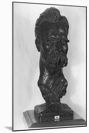 Bust of Friedrich Nietzsche-Max Klinger-Mounted Giclee Print