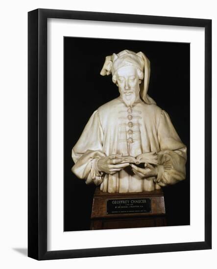 Bust of Geoffrey Chaucer, Medieval English Poet, 1902-1903-George Frampton-Framed Photographic Print