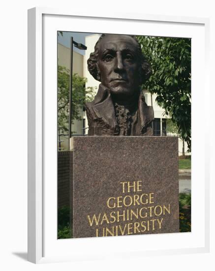 Bust of George Washington, George Washington University, Washington D.C., USA-Hodson Jonathan-Framed Photographic Print