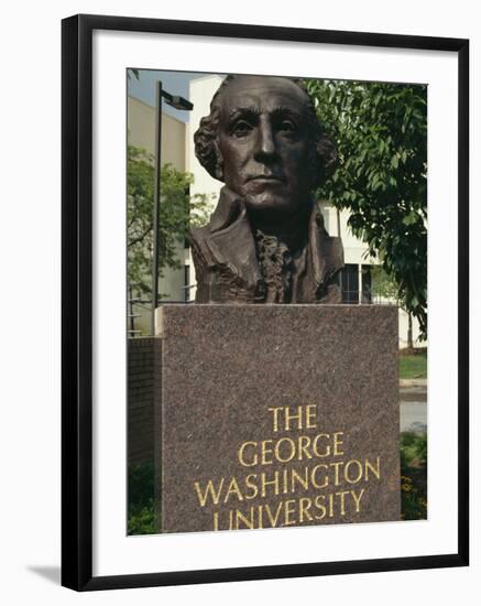 Bust of George Washington, George Washington University, Washington D.C., USA-Hodson Jonathan-Framed Photographic Print