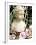 Bust of Girl Beside Crockery and Roses-Elke Borkowski-Framed Photographic Print