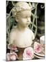 Bust of Girl Beside Crockery and Roses-Elke Borkowski-Mounted Photographic Print