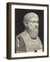 Bust of Grecian Philosopher Plato-null-Framed Photographic Print