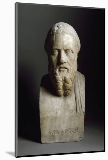 Bust of Herodotus, Marble Sculpture-null-Mounted Photographic Print